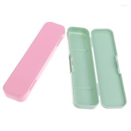 Storage Bottles Nordic 3 Colour Portable Cutlery Box Universal Conjoined Side Opening Tableware Case