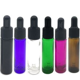 500pcs 10ml Dropper Bottle Empty Perfume Sample with Pure Glass Dropper Essential Oil Mini Tubes Vial free ship