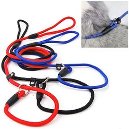 Dog Collars Outdoor Pet Collar Traction Rope Anti-lost Nylon RopesHigh Quality Training Leash Slip Lead Strap Adjustable