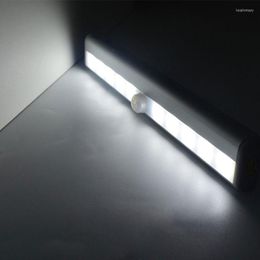 Night Lights Motion Sensor Detector LED Light Battery Operated Wireless Closet Cabinet Kitchen Drawer Nightlight Lamp