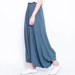 Women's Pants 2023 Cotton Harem Women Casual Loose Joggers Trousers Girls Crosspants Crotch Dancing Wide Leg Baggy