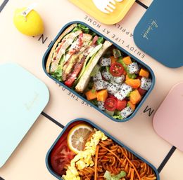 The latest 1.6L Food Jar double-layer plastic lunch box many Colour options support custom logo