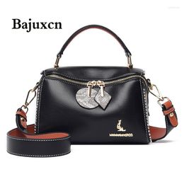 Shoulder Bags Rivet Brand Designer PU Leather Crossbody For Women 2024 Simple Fashion Bag Lady Luxury Small Handbags