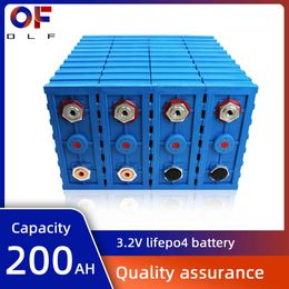 3.2V 200AH Lifepo4 Rechargeable Battery Lithium Iron Phosphate DIY Cells Deep Cycle for 12V 24V 48V Boats Golf Cart RV Forklift