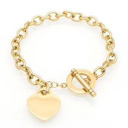 дизайнер любовь браслет цепи браслеты для женщин сердце ожерелье женский подарок на годовщину ювелирные изделия браслет 18K позолоченный