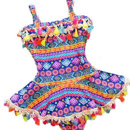 onepieces 28y baby girl swimwear one piece swim suit print summer korean style children swimsuit kids bathing suits girls beach dress242p t230224