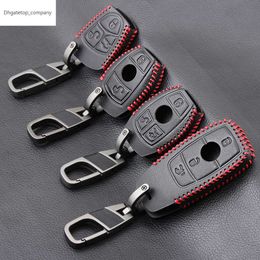 Genuine Leather Car Key Case Cover For Mercedes Benz AMG W203 W210 W211 W124 W202 W204 W205 W212 W176 C117 W213 X156 W246