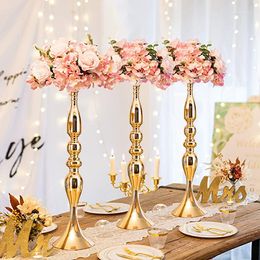 Candle Holders Wedding Metal Flower Stands Vase Table Centre Decorations Road Lead Birthday Party Home