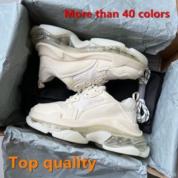 2023 new fashion Designer womens men triple sneaker platform shoes Luxury clear sole in black Oreo Athleisure fashion tennis woman Daddy shoes