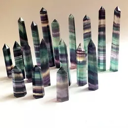 Natural Colourful Fluorite Crystal Quartz Tower Quartzs Point Fluorites Crystals Obelisk Wand Healing Crystal 15 sizes