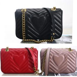 Marmont bag 443497 Handbags high quality Designer Handbags Original soft Sheepskin Genuine Leather women Shoulder fashion Bee Bags294d
