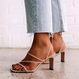 Sandali 2023 Temperament Commute Simple All-Match Summer Women's High Heel Women Shoes Heels