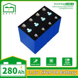 4/8/16/32PCS lifepo4 280Ah battery Rechargeable Lifepo4 Batteri for Electric Touring car RV EV Solar cells EU US Tax exemption