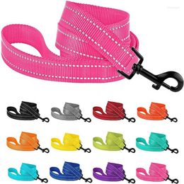 Dog Collars Reflective Nylon Leash For Small Medium Large Running Walking Collar Lead Pet Cat Harness Dogs Accessoires