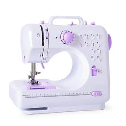 Other Home Textile Electric Sewing Machines For Portable Mini Household Multifunctional With 12 Stitches 2 Speeds Foot Pedal Two Power Supply Modes