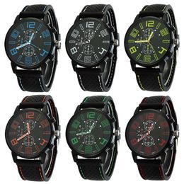 Fashion GT sports silicone strap Men's watch Quartz Large dial watch High grade gift