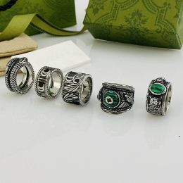 Tasarımcı Yüzük Moda Altın Mektup Band Yüzükler Bague Lady Women Party Düğün Aşıkları Hediye Katılım Takı