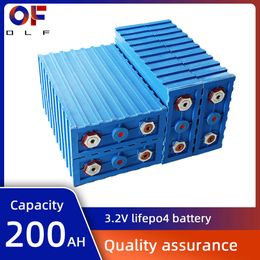 Lifepo4 Battery 200AH 3.2V Lithium Iron Phosphate Deep Cycle Rechargeable DIY Cells For 12V 24V 48V RV Campers Yacht Golf Carts