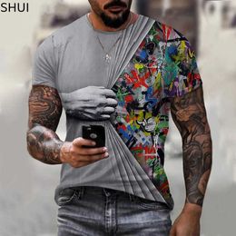 Men's T-Shirts Hip Hop Black Soul Street Men's T-shirt Ghost Claw Harajuku Summer Short Sleeve 3D Printing Fashion Loose Top T230103