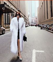 Women s Fur Faux Genuine Mongolia Sheep coat Women full pelt Jacket very longer fur make Big Size F43 221231