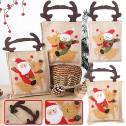 Christmas Decorations Merry Gift Bags Santa Claus Snowflake Dot Cartoon Stripe Xmas Tree Candy Biscuit Bag For Supplies