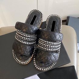 Damen Hanfseil gewebte Metallkette Sandale Slipper 2023 Sommer Designer Mode Luxus elegante schlichte Material flache Schuhe komfortables Design