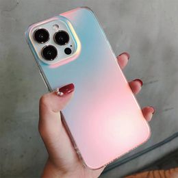 Luxury Laser Gradient Colours TPU Soft Phone Case For iPhone 14 13 12 11 Pro Xs Max Xr X 7 8 Plus