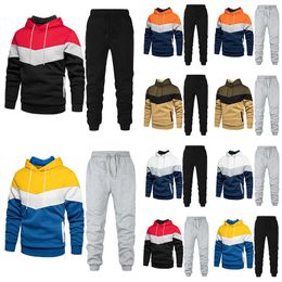 Men's Tracksuits Men's Spring And Autumn Casual Pullover Hooded Sweater Suit Trend Loose Sports M-3XL