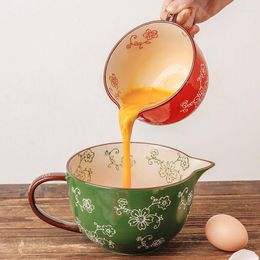 Bowls Ceramic Beaker Bowl Large Capacity The Mixing Household Can Bake In Microwave Oven To Return Egg And Lovely Bowl.