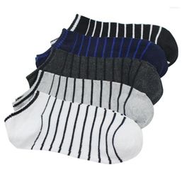 Men's Socks Laamei Pretty Short Fashion Casual Shallow Mouth Stripes Slip Breathable Tube Boat Compression Foot