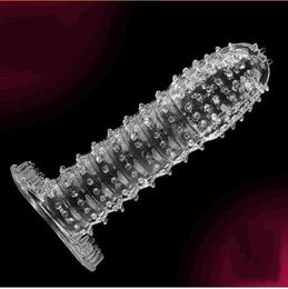 Extensions Adult Toys Set Crystal Cock Sleeve Silicone Spike for Male Delay Cover Couple Sex Products For IXQO