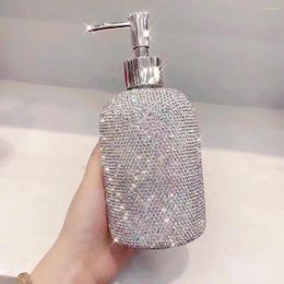 Storage Bottles Bling Diamond Hand Sanitizer Bottle 500ml Glass Bathroom Soap Shampoo Shower Gel Dispenser Liquid Lotion Refill Press Head