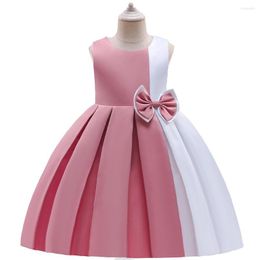 Girl Dresses Summer Pretty Girls Dress Birthday Party Princess Satin Kids Ball Gown Elegant Casual Children Size 4-10T