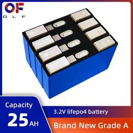 3.2V Lithium Iron Phosphate Cell Lifepo4 Battery 25Ah Grade A 4/8/16/32PCS DIY 12V 24V 48V Boat Golf Cart Forklift Solar System