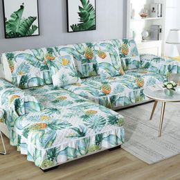 Chair Covers Plant Flamingo Printed Skirt Sofa Cushion Protector Cover Stretch Slipcovers For Armchair Living Room