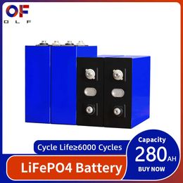 280Ah Lifepo4 Battery 3.2V Lithium Iron Phosphate Cell DIY Deep Cycle Pack For 12V 24V 48V Solar Battery RV EV Golf Carts Boats