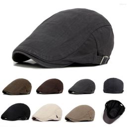 Berets Men Retro Casual Ivy Hat Summer Winter Golf Sboy Driving Cabbie Flat Cap