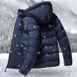 Men's Down 2023 Winter Jacket Men Hoodied Parka Man Warm Windproof Coat Male Thicken Zipper Jackets Mens Solid Cotton Coats 4XL W2250