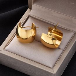 Hoop Earrings 316L Stainless Gold Color Hollow Ball For Women 2023 Fashion High Quality Designer Girls Jewelry