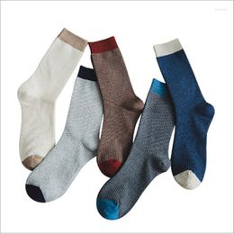 Men's Socks Style Designer Double Needle Knee-high Sports Cotton Casual Breathable Business