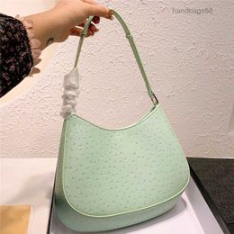 Designer Handbag Underarm Shoulder Bag Half Moon Hobos Tote Bags Purses Wallet Geometric Ostrich Skin Waist Letters Classic Women Ladies handbags68
