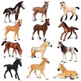Jewelry Pouches 17 Style 3D Emulational Animal Specimen Horse Model Decoration Home Ornament Birthday Gift Kids Toy Cavalo Pet Caballo