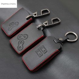 New Design Leather Car Key Cover For Renault Kadjar Captur Clio Megane 2 3 4 RS Koleos Logan Scenic Card Case Keychain Key cases