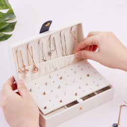 Jewellery Pouches 2023 Universal Organiser Display Travel Case Boxes Portable Box Button Leather Storage Zipper Jewellers