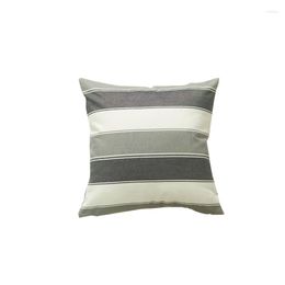 Pillow Neutral Industrial Wind Plaid Covers 45x45cm No Inner Polyester Coussin Square Grey Striped Sofa X205