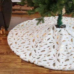 Christmas Decorations Year Party Home Decor Mat White Plush Apron Carpet Tree Skirt Faux Fur Ornaments