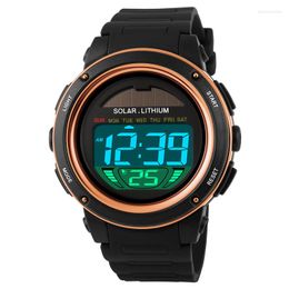 Wristwatches Zk30 SKMEI Brand Fashion Sport Watch Women Men PU Strap Watches Chronograph Alarm Waterproof Digital Reloj Hombre 1096