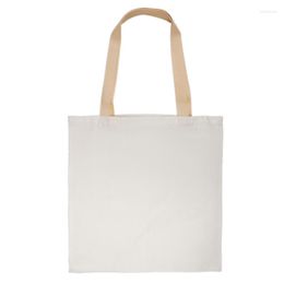 Storage Bags 4Pcs/lot Tote Bag Shoulder Sublimation Printing Shopping Polyester Canvas Promotional 36X36Cm 10Oz