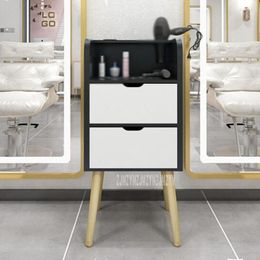 Hooks Simple Hair Salon Cabinet With 2 Big Drawer For Shop Beauty Mirror Side Solid Wood Leg Air Blower Tools Storage345R