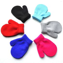Hair Accessories 1-4 Years Winter Knitted Gloves For Baby Boys And Girls Warm Rope Full Finger Mittens Children Toddler Kids TS168
